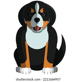 dog species cute characters vector illustration concept design 