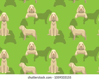 Dog Spinone Italiano Cartoon Background Seamless Wallpaper