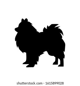 dog Spitz icon silhouette vector