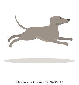 Hunde sprinten Symbol Cartoon Vektor. Tiere laufen. Kaninchen-Welpe