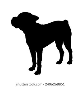 Dog Stands silhouette Breeds Bundle Dogs on the move. Dogs in different poses. jumps, the dog runs. The dog is sitting. The dog is lying down playing
