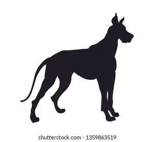 dog stands silhouette, vector, white background, vector