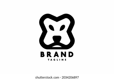 Dog Starline Logo Design Vector