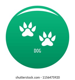 Dog step icon. Simple illustration of dog step vector icon for any design green