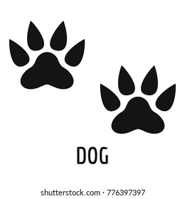 Dog step icon. Simple illustration of dog step vector icon for web