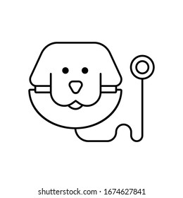 Dog, stethoscope icon. Simple line, outline vector elements of veterinary icons for ui and ux, website or mobile application