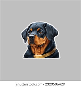 diseño vectorial del logotipo de la etiqueta adhesiva para perros