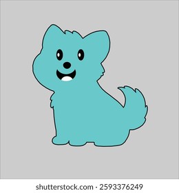 Dog sticker with vector design
