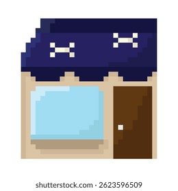 Dog store with bone icons. Vector illustration
