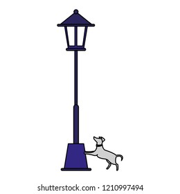 dog and street light icon