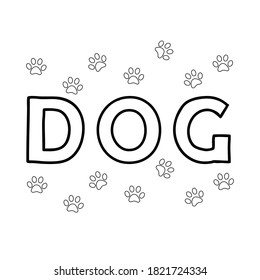 Dog streps. Isolated vector quote