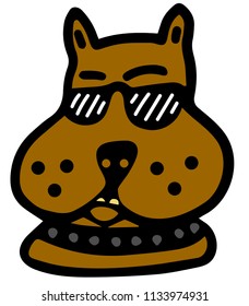 dog with sunglasses