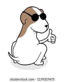 dog with sunglasses