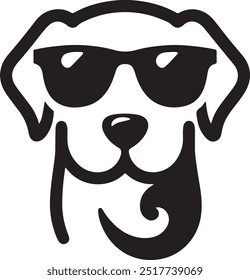 a dog with sunglasses that says a dog