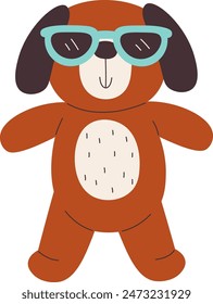 Dog With Sunglasses Vector Illustration