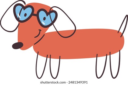 Dog With Sunglasses Vector Illustration