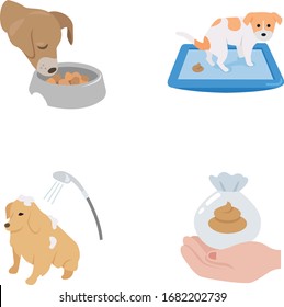 Dog Supplies Color Vector Icons