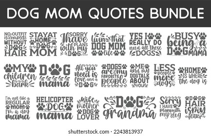 Dog svg Bundle, Dog Lover svg, Hand drawn lettering phrase isolated on white background