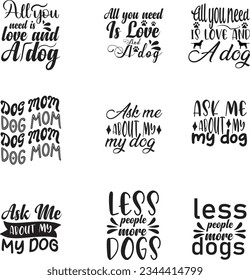 DOG SVG T SHIRT DESIGN BUNDLE