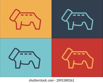 Dog Sweater Logo Template, Simple Flat Icon of pet,dog,sweater