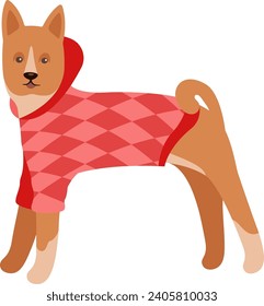 Ilustración Del Perro En El Vector Sweater