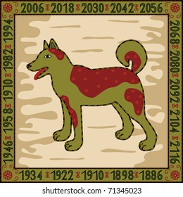 Dog - symbol of 2006, 2018 years