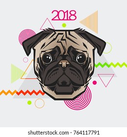 Dog is a symbol of the 2018 New Year. 