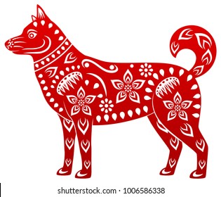 Dog, symbol of chinese new year 2018