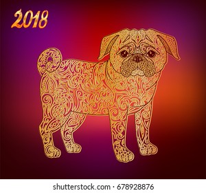 犬 正月 のイラスト素材 画像 ベクター画像 Shutterstock