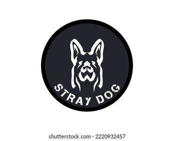 dog symbol illustration eps.10. dog logo, stray dog icon logo