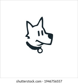 Dog Symbol Logo. Tattoo Design. Vector Illustration.