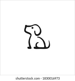 Dog Symbol Logo. Vector Illustration.