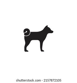 Símbolo de perro silueta . Vector de perro