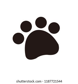 dog symbol, vector foot print illustration - dog foot print sign