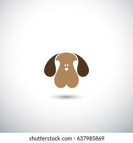 Dog symbol - vector illustration