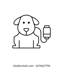 Dog, system icon. Simple line, outline vector elements of veterinary icons for ui and ux, website or mobile application