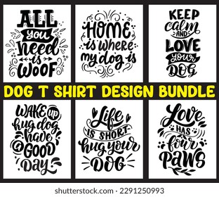 Dog T Shirt Design Bundle svg