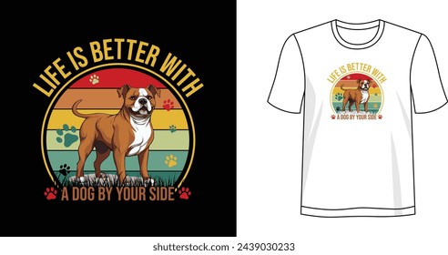 Dog T shirt design. Graphic t-shirt design, typography slogan with cartoon dog ,vector illustration for t-shirt.
