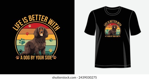 Dog T shirt design. Graphic t-shirt design, typography slogan with cartoon dog ,vector illustration for t-shirt.
