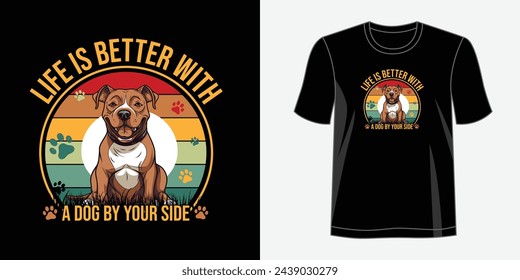 Dog T shirt design. Graphic t-shirt design, typography slogan with cartoon dog ,vector illustration for t-shirt.
