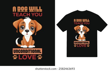 Dog t shirt design for dog lovers.