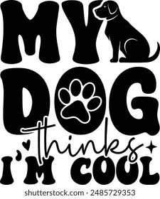 Dog T shirt Design, Retro Dog T shirt design template