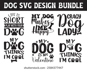 dog t shirt design set bundle vector