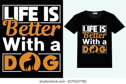 Dog t shirt design vector