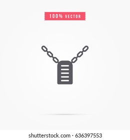 dog tag icon