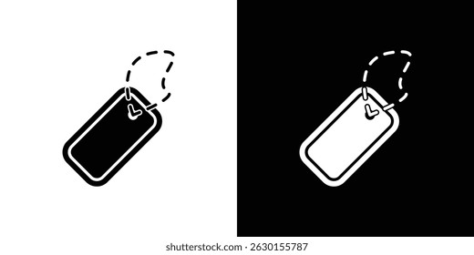 Dog tag icon concept, vector illustration