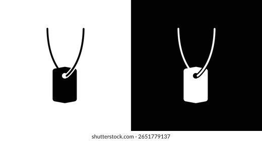 Dog tag icon of a flat style vector