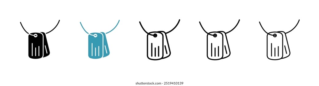 Dog tag icon vector icon set. EPS 10