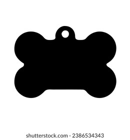 Dog tag silhouette black colour