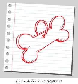 Dog tag. Sketch style illustration.